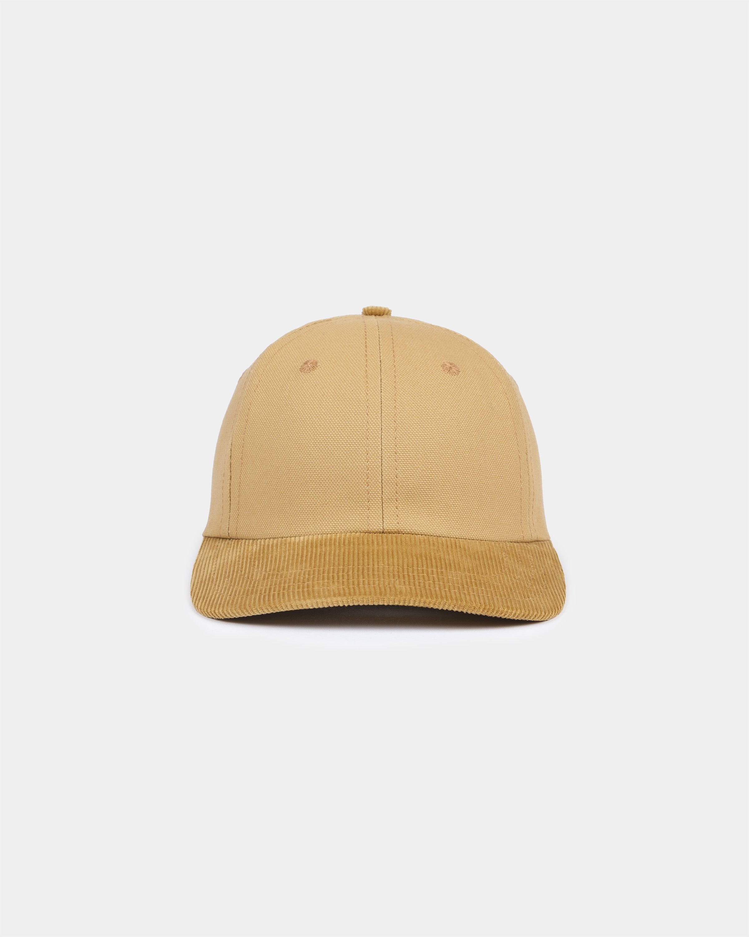 2-Tone Baseball Hat - Faded Tan Canvas & Fawn Corduroy
