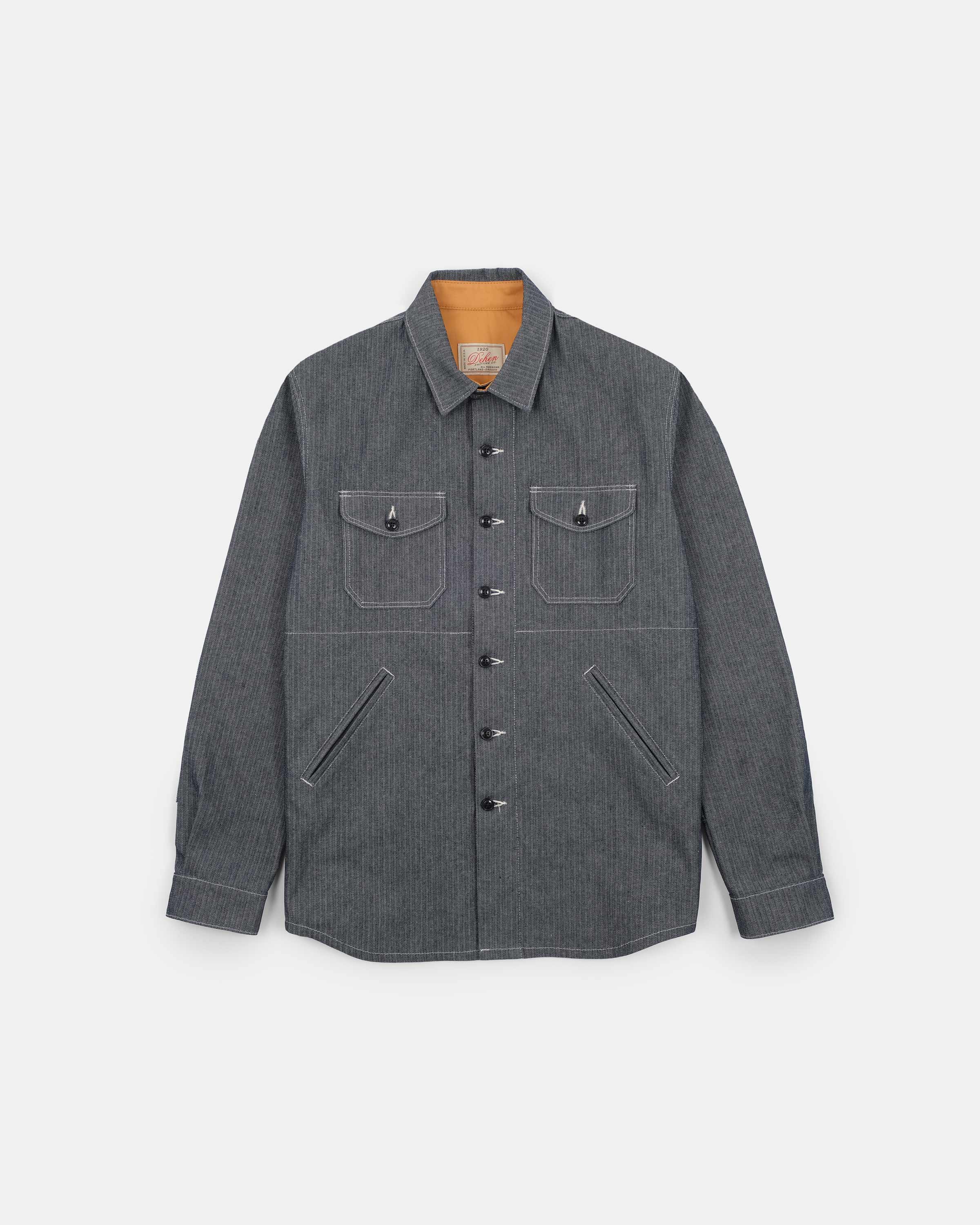 Crissman Overshirt - Indigo Herringbone Bull Denim