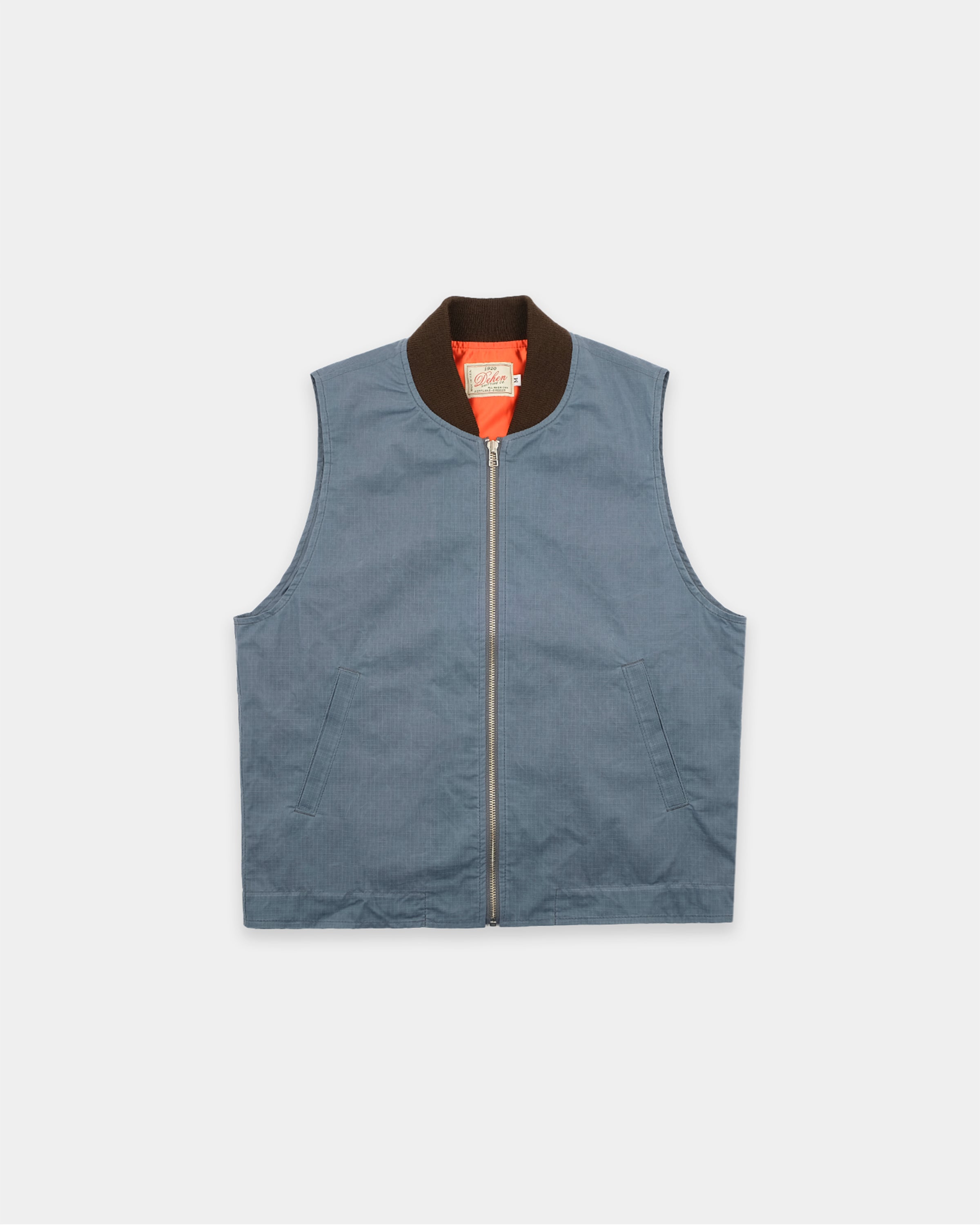 Flight Vest - Faded Blue Dry Waxed Rip Stop