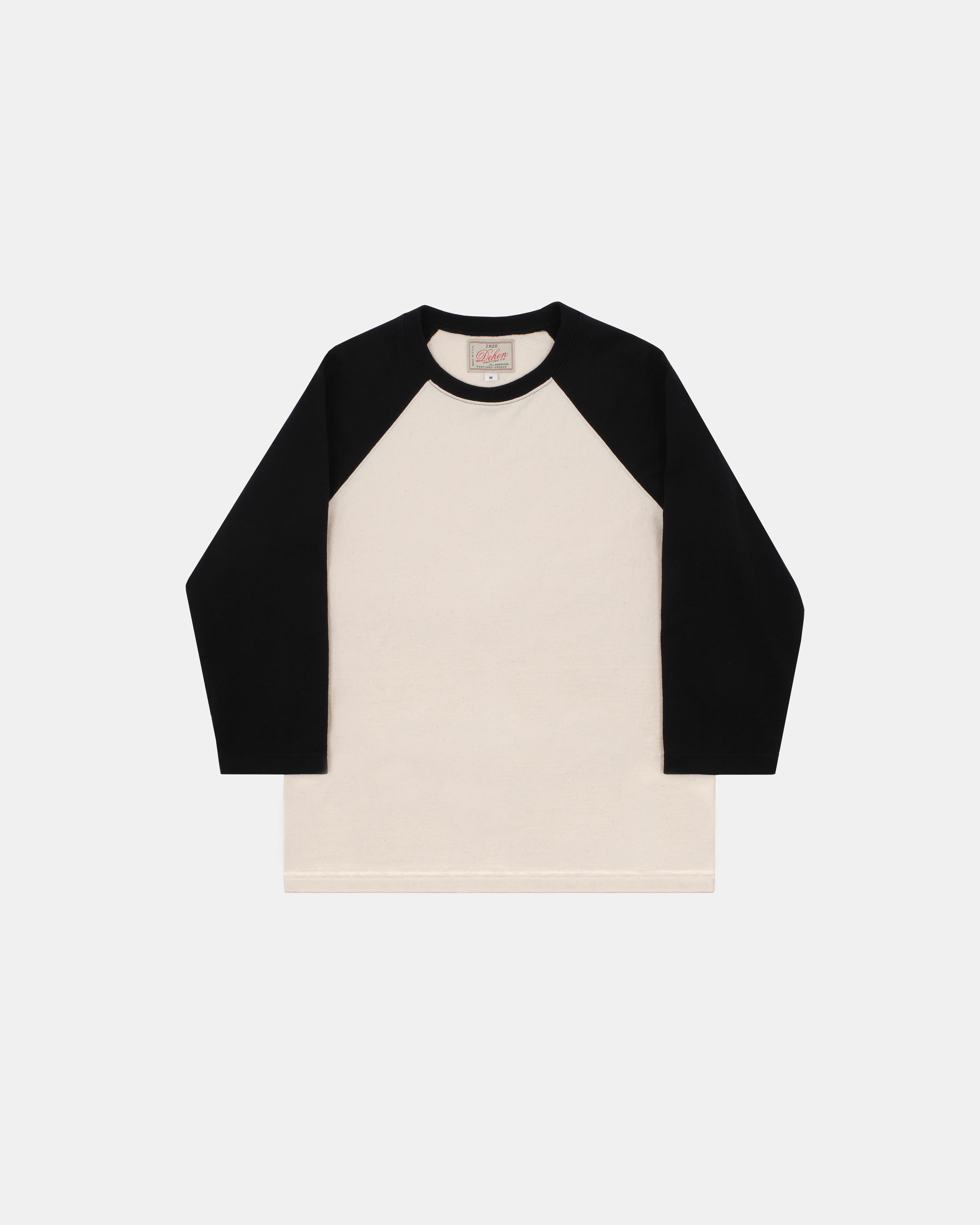 Heavy Duty Baseball Tee - 2-Tone Natural & Black