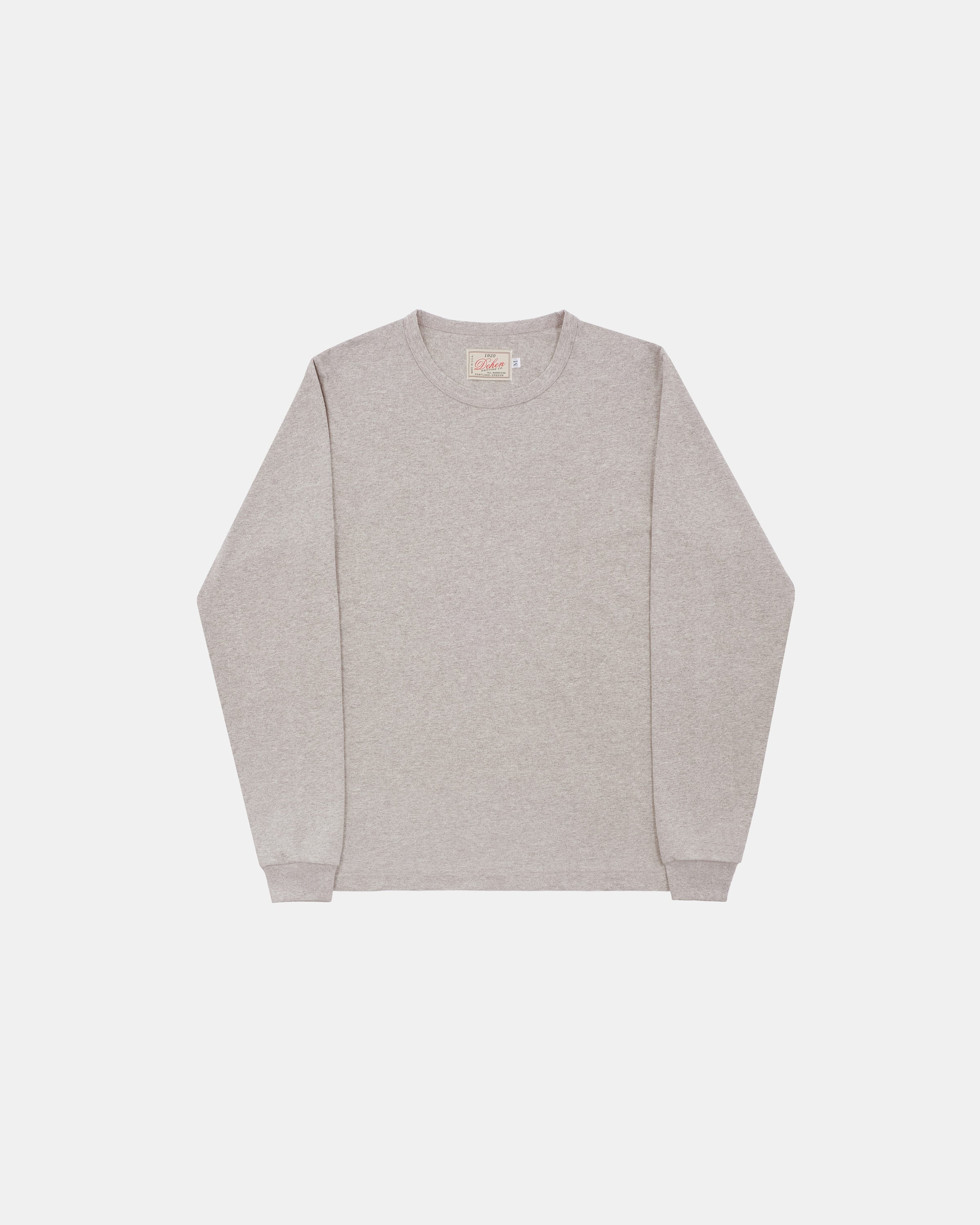 Heavy Duty Long Sleeve Tee - Non Pocket w/ Cuff - Heather