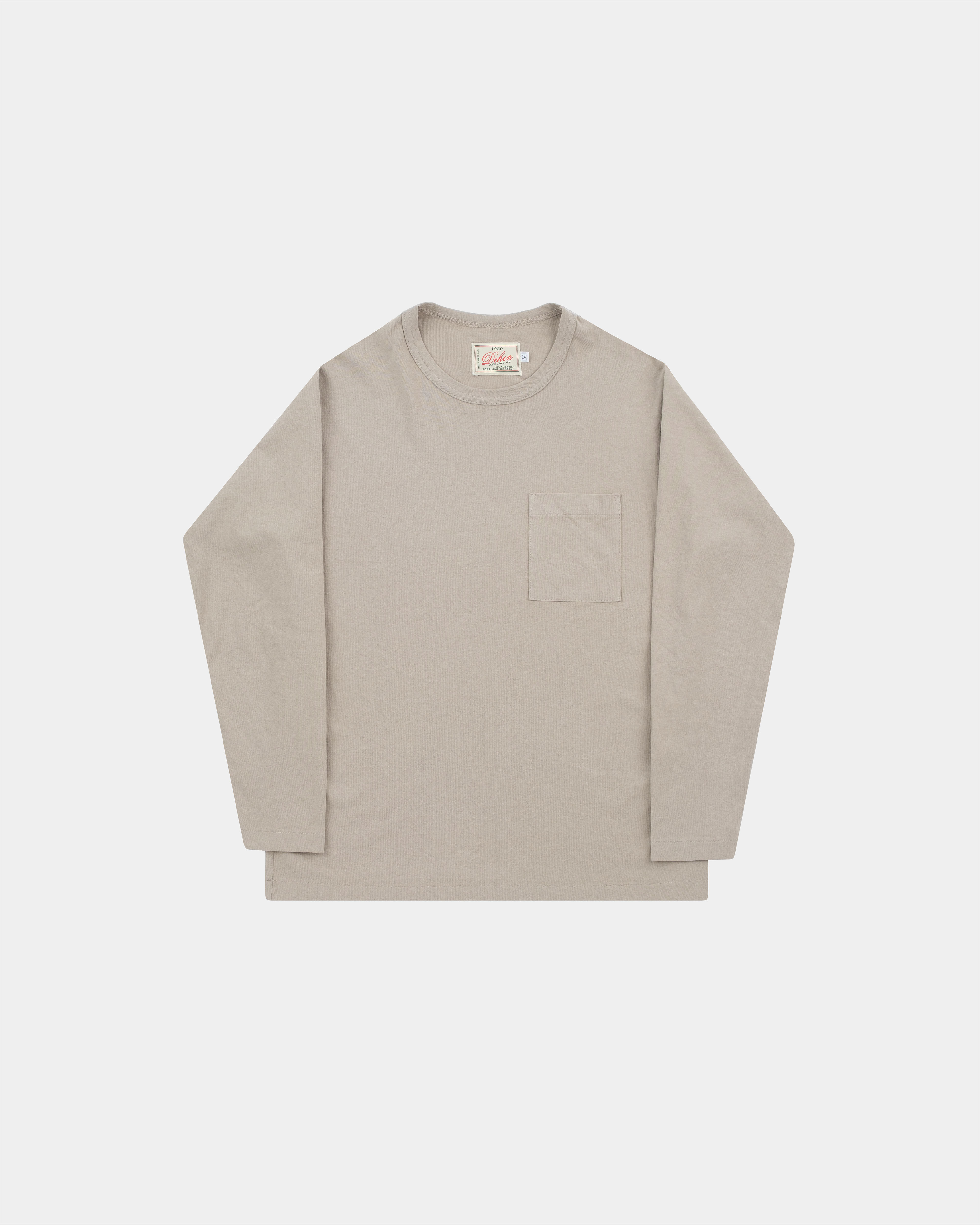 Heavy Duty Long Sleeve Tee - Single Pocket - Ascot Grey