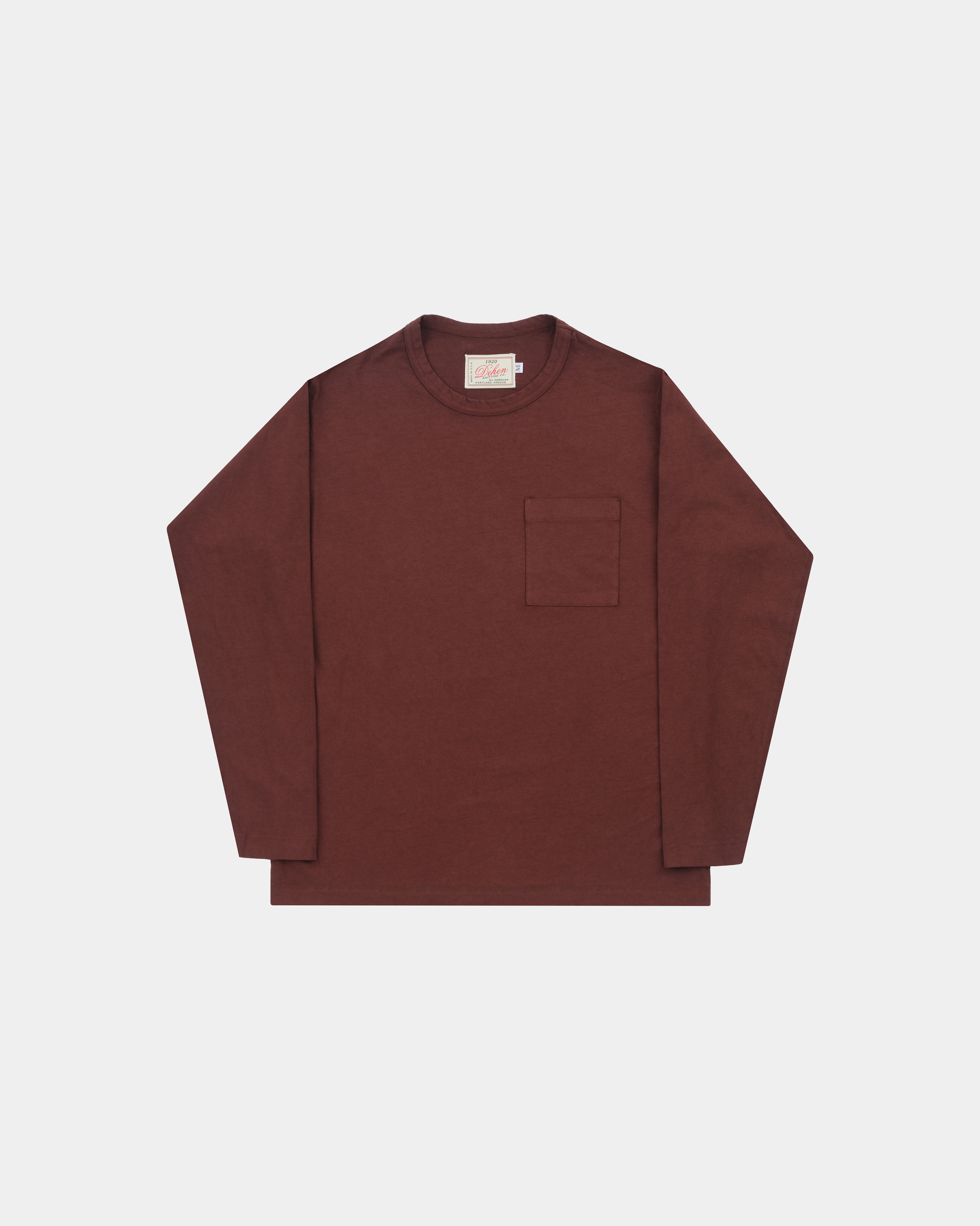 Heavy Duty Long Sleeve Tee - Single Pocket - Fig