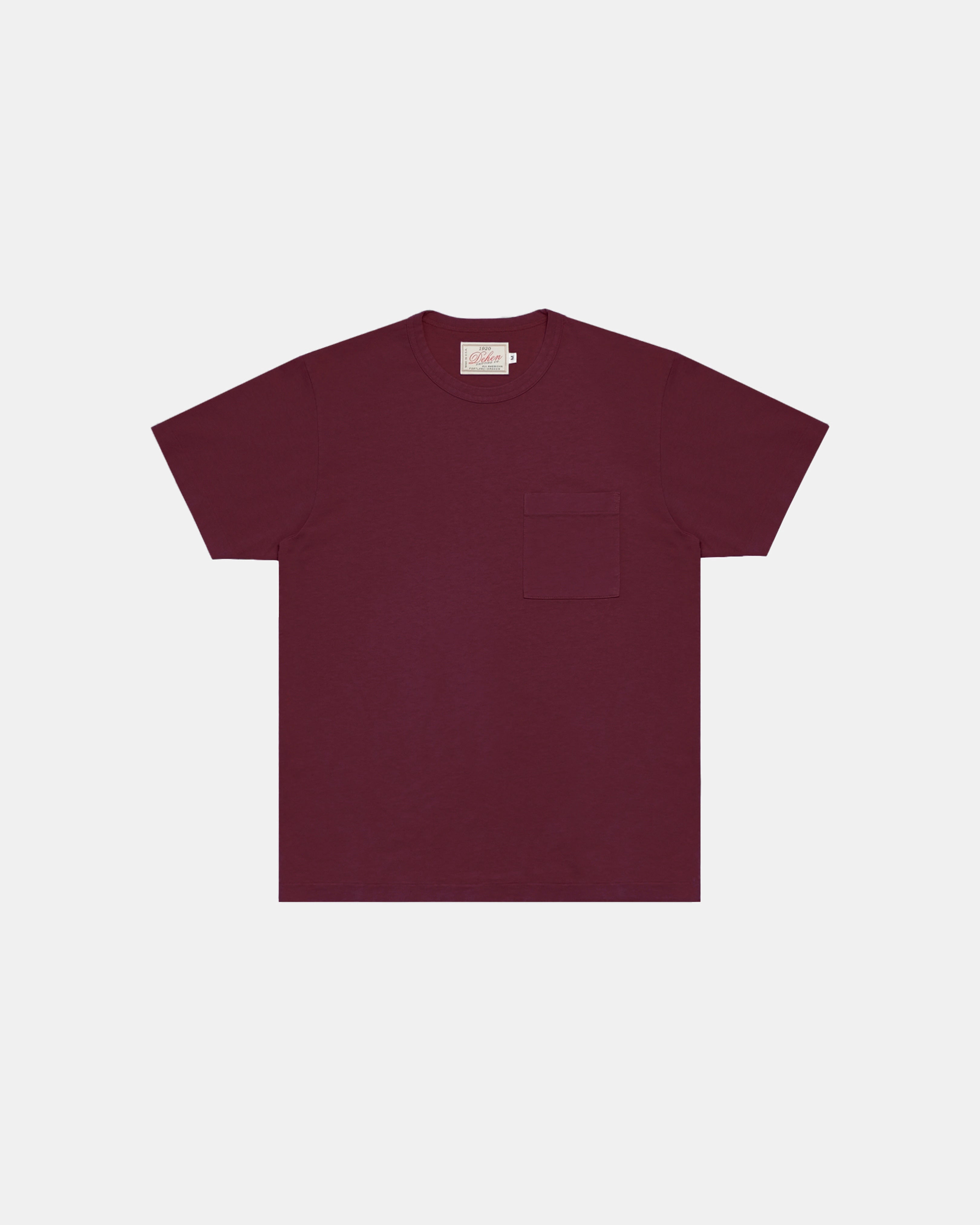 Heavy Duty Tee - Single Pocket - Burgundy