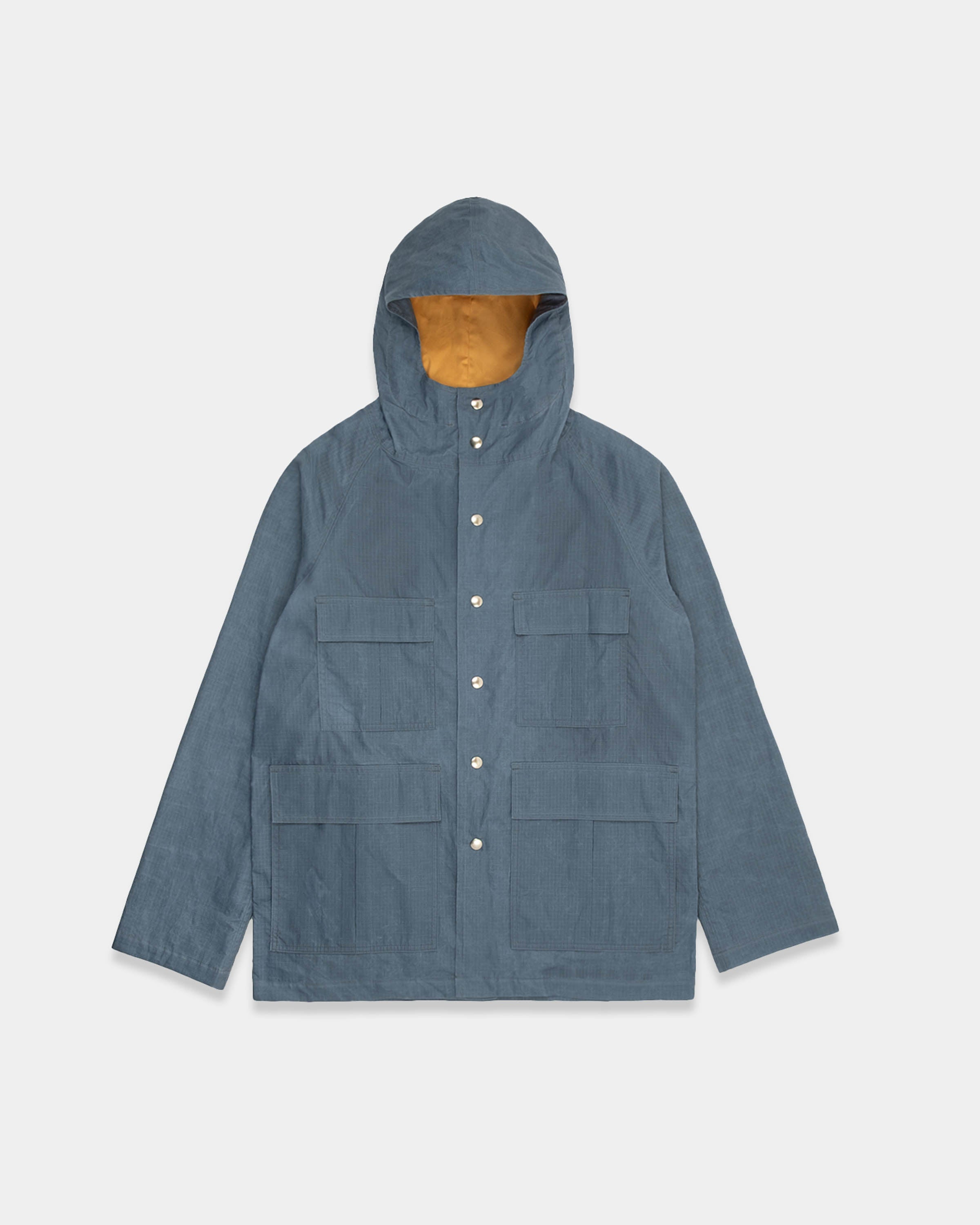 Raincoat - Faded Blue Dry Waxed Rip Stop