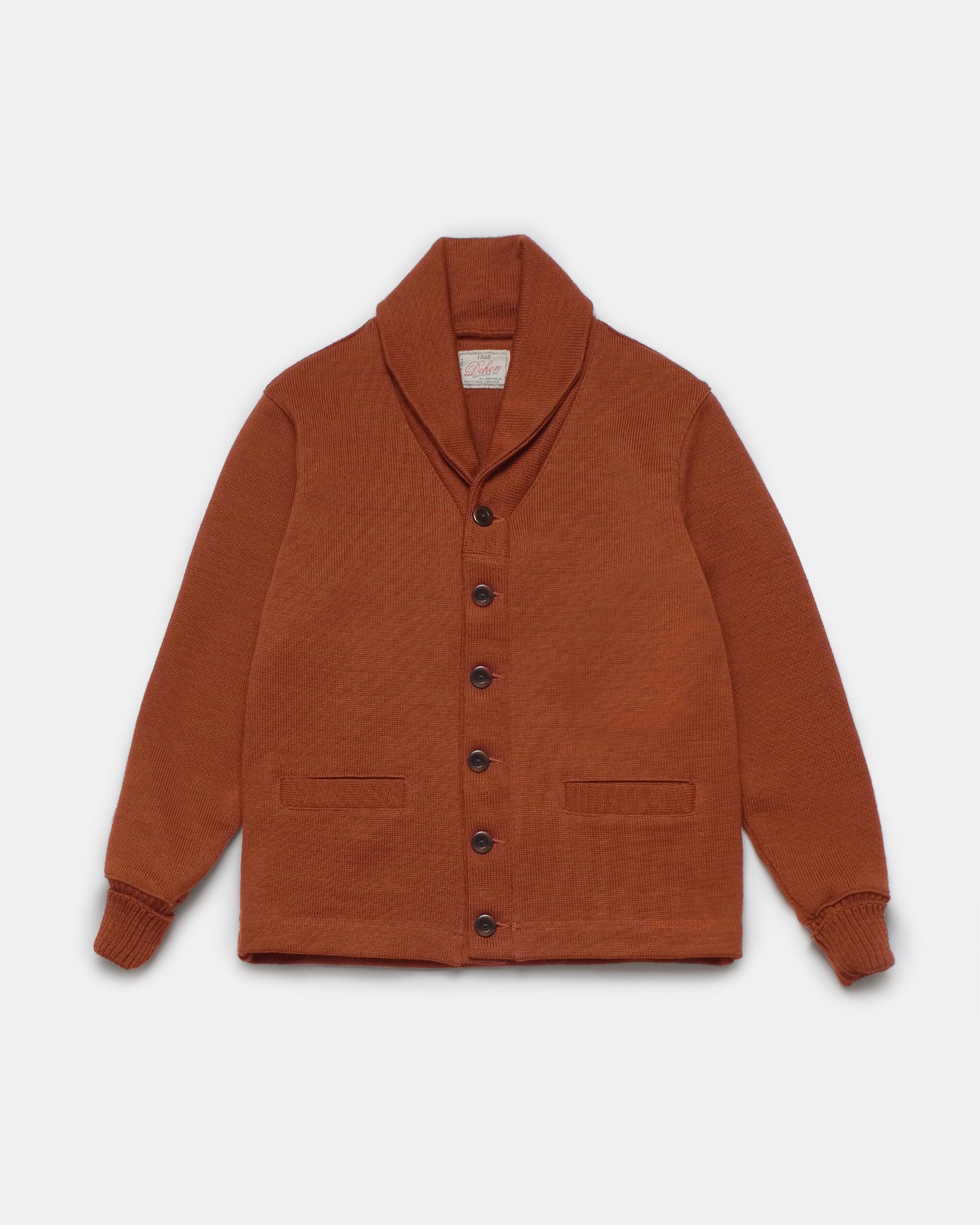 Shawl Sweater Coat - Burnt Orange