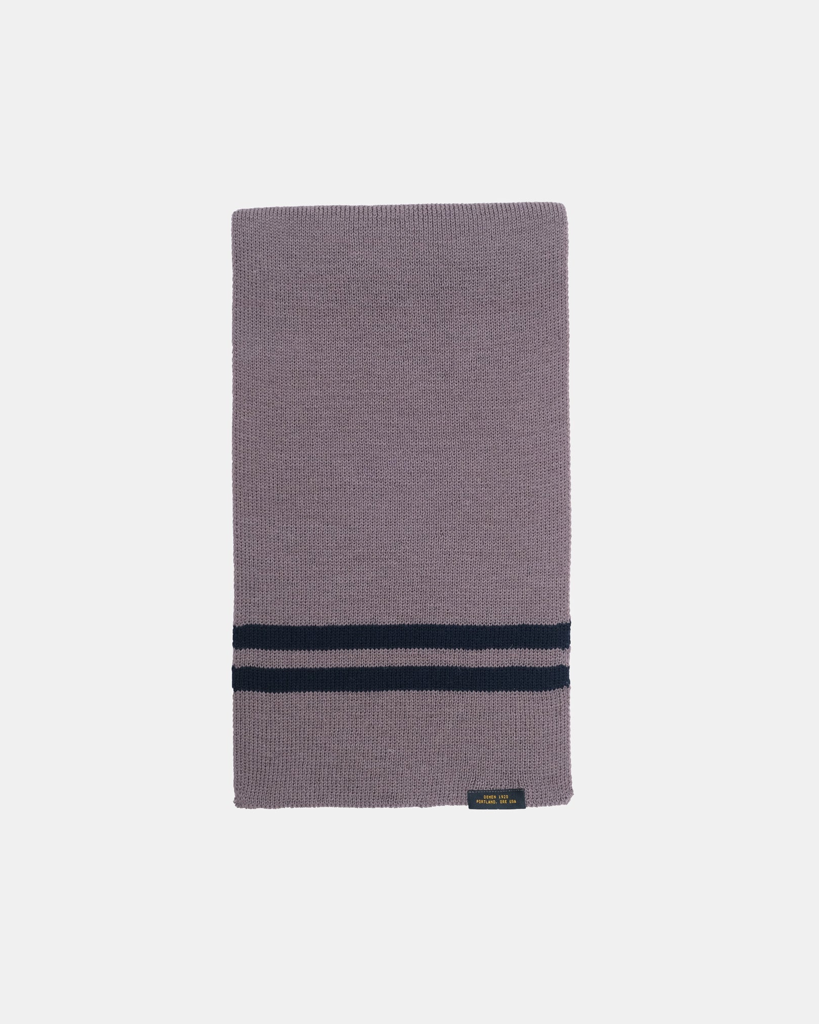 Striped Wool Scarf - Smoke / Dark Navy