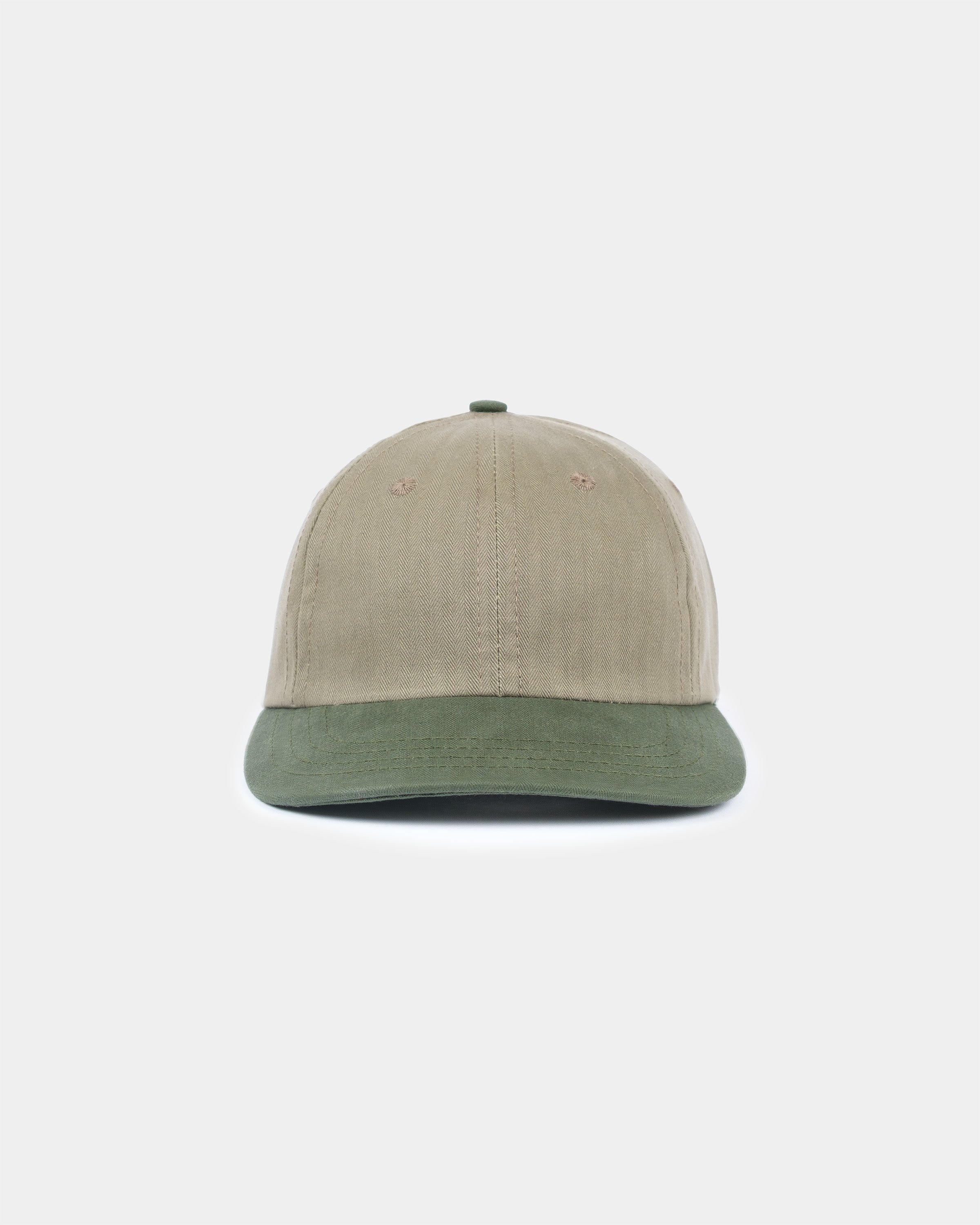 Waxed Baseball Hat - 2-Tone Sage & Spruce Dry Waxed Cotton